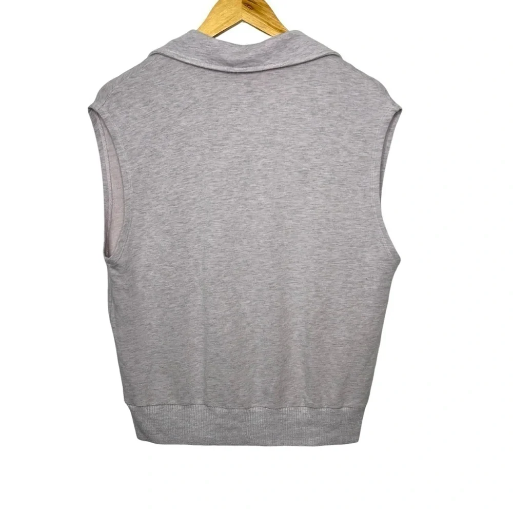 MONROW Lilac SuperSoft V-Neck Collared Sweater Vest Size Large Preppy Staple